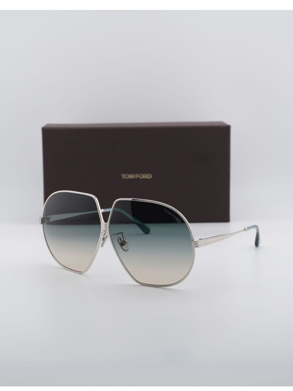 Tom Ford Tara FT0785 16P Butterfly Sunglasses - Palladium / Green